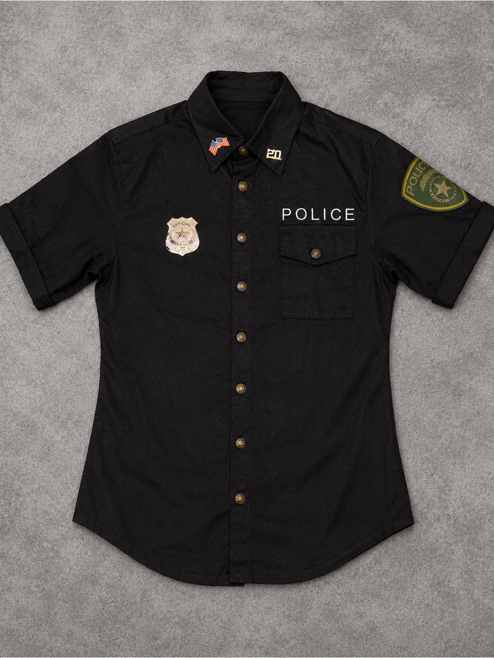 Leg Avenue Police Shirt Mens Halloween Costume Size M/L